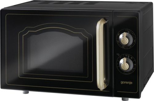 Gorenje Microwave oven with grill MO4250CLB Free standing, 20 L, Grill, Mechanic, 700 W, Must, Defrost function