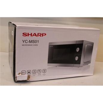 Taastatud. Sharp YC-MS01E-S Microwave oven, 20 L capacity, 800 W, Stainless steel | Sharp | Microwave Oven | YC-MS01E-S | Free standing | 20 L | 800 W | Silver | DAMAGED PACKAGING Taastatud. Sharp YC-MS01E-S Microwave oven, 20 L capacity, 800 W, Stainless steel | Sharp | Microwave Oven | YC-MS01E-S | Free standing | 20 L | 800 W | Silver | DAMAGED PACKAGING