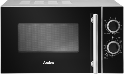 Amica AMGF20M1GS microwave Countertop Grill microwave 20 L 700 W Black, Silver