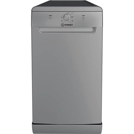 INDESIT | Dishwasher | DF9E 1B10 S | Free standing | Width 45 cm | Number of place settings 9 | Number of programs 6 | Energy efficiency class F | Silver
