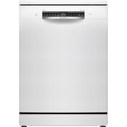 Dishwasher | SMS4HVW00E | Free standing | Width 60 cm | Number of place settings 14 | Number of programs 6 | Energy efficiency class D | Display | AquaStop function | White