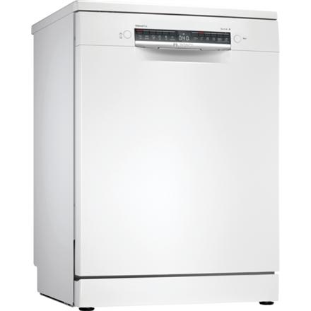 Dishwasher | SMS4EMW06E | Free standing | Width 60 cm | Number of place settings 14 | Number of programs 6 | Energy efficiency class B | Display | AquaStop function | White