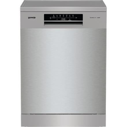 Dishwasher | GS643E90X | Free standing | Width 59.9 cm | Number of place settings 16 | Number of programs 6 | Energy efficiency class E | Display | AquaStop function | Silver