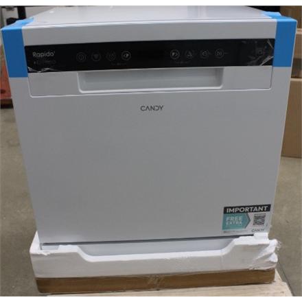 Candy | Dishwasher | CP 8F9FFW | Free-standing | Width 55 cm | Number of place settings 8 | Number of programs 8 | Energy efficiency class F | Display | White | DAMAGED PACKAGING