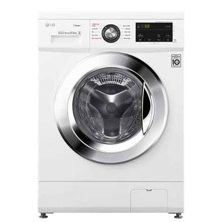 LG | Washing machine | F2J3WY5WE | Energy efficiency class E | Front loading | Washing capacity 6.5 kg | 1200 RPM | Depth 44 cm | Width 60 cm | Display | LED | Steam function | Direct drive | White