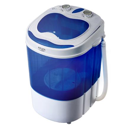 Adler | Washing machine | AD 8051 | Top loading | Washing capacity 3 kg | Unspecified RPM | Depth 37 cm | Width 38 cm | White/Blue