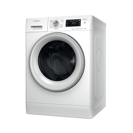 Whirlpool Washing machine with Dryer | FFWDB 964369 SV EE | Energy efficiency class A/D | Front loading | Washing capacity 9 kg | 1400 RPM | Depth 54 cm | Width 59.5 cm | Display | LED | Drying system | Drying capacity 6 kg | Steam function | White