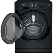 Hotpoint | Washing Machine With Dryer | NDD 11725 BDA EE | Energy efficiency class E | Front loading | Washing capacity 11 kg | 1551 RPM | Depth 61 cm | Width 60 cm | Display | LCD | Drying system | Drying capacity 7 kg | Steam function | Black