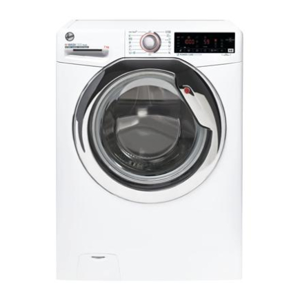 Hoover | Washing Machine | H3WS437TAMCE/1-S | Energy efficiency class A | Front loading | Washing capacity 7 kg | 1300 RPM | Depth 45 cm | Width 60 cm | Display | LCD | Steam function | Near Field Communication (NFC) | White