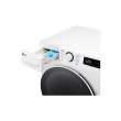 LG | Washing machine with dryer | F4DR510S0W | Energy efficiency class A-10%/D | Front loading | Washing capacity 10 kg | 1400 RPM | Depth 57 cm | Width 60 cm | Display | LED | Drying system | Drying capacity 6 kg | Steam function | Direct drive | White