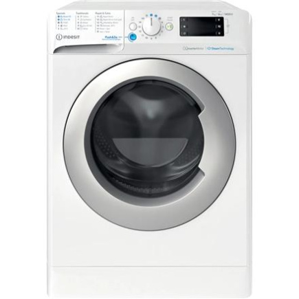 INDESIT | Washing machine with Dryer | BDE 76435 WSV EE | Energy efficiency class B/D | Front loading | Washing capacity 7 kg | 1351 RPM | Depth 54 cm | Width 60 cm | LCD | Drying system | Drying capacity 6 kg | Steam function | Valge