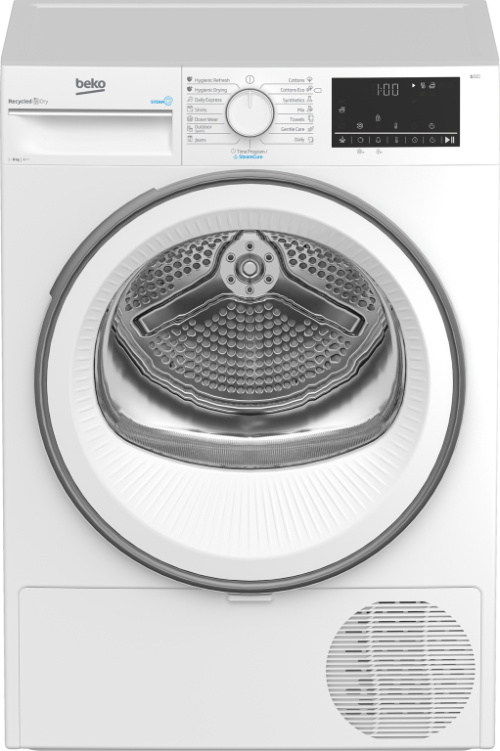 BEKO Dryer B3T68230 A++, 8kg, Depth 54.3 cm, Heat Pump, Steam Cure