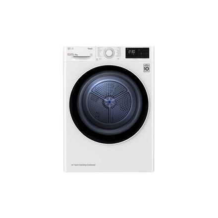 LG | Dryer Machine | RH80V3AV6N | Energy efficiency class D | Front loading | 8 kg | LED | Depth 69 cm | Wi-Fi | Valge
