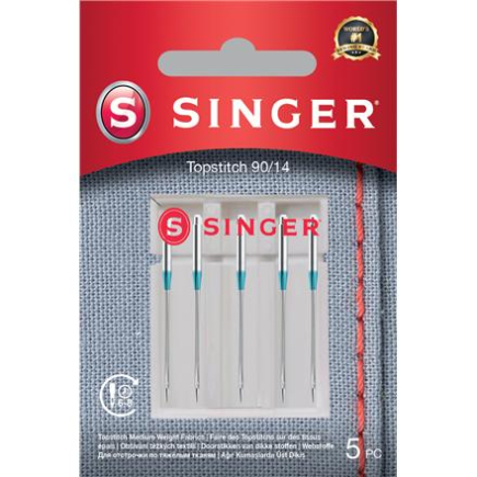 Singer | Topstitch Needle 90/14 5PK Metalic Thread 250053503