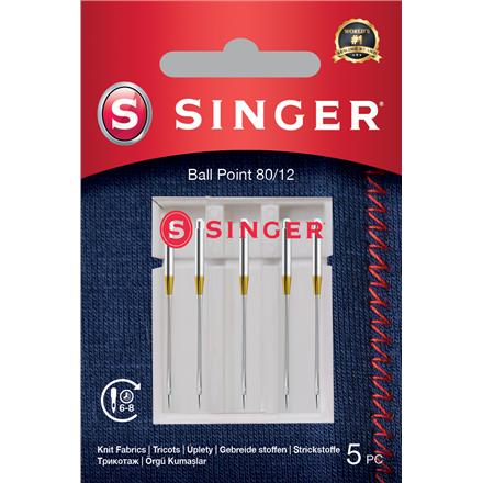 Singer | Ball Point Needle 80/12 5PK for Knit Fabrics 250054303