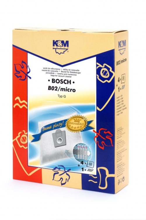 K&M Vacuum bags 4 pcs. 1 filter B02/micro