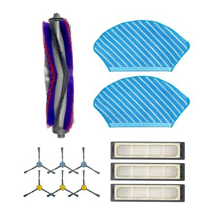 Midea Spare Parts Kit: Side Brush×6pcs, Main Brush×1pc, HEPA Filter×3pcs, Mopping Cloth×2pcs for M7 | Midea 12175000A43592