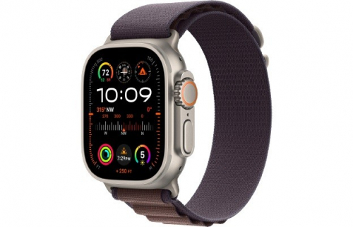 Apple Watch Ultra 2 GPS + Cellular, 49mm Titanium Case with Indigo Alpine Loop - M