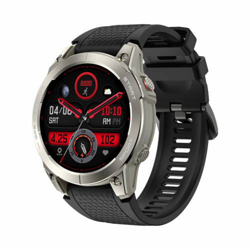 Manta Activ X GPS sports smartwatch silver + orange strap