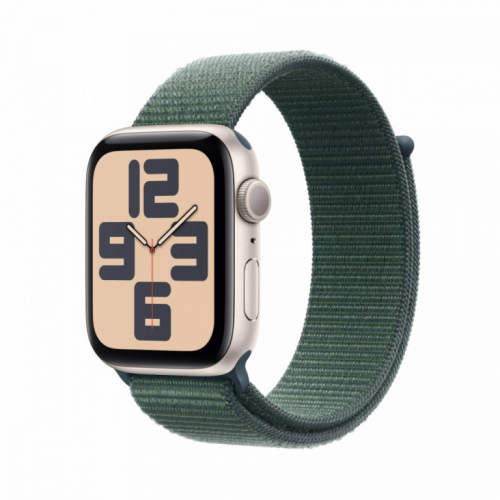 Apple Watch SE GPS 40 mm Starlight Aluminium Case with Lake Green Sport Loop