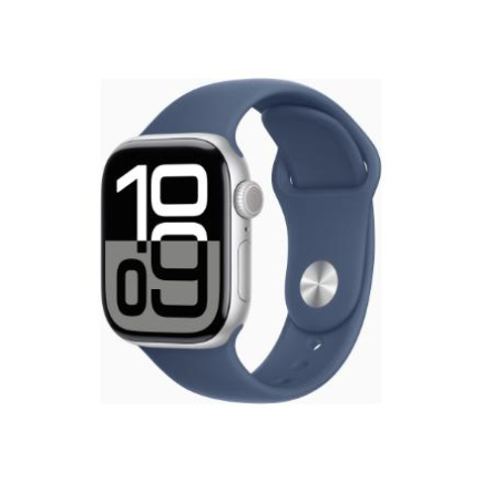 Apple Watch Series 10 | Smart watch | GPS (satellite) | Always-On Retina display | Waterproof | Silver