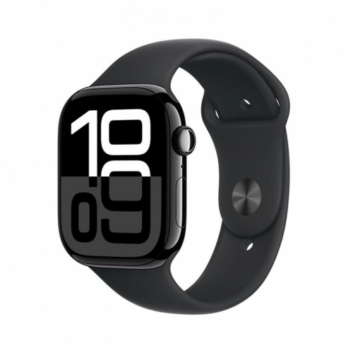 Apple Watch Series 10 GPS + Cellular, 46 mm, sport band, M/L, must alumiinium / must - Nutikell / MWY43ET/A