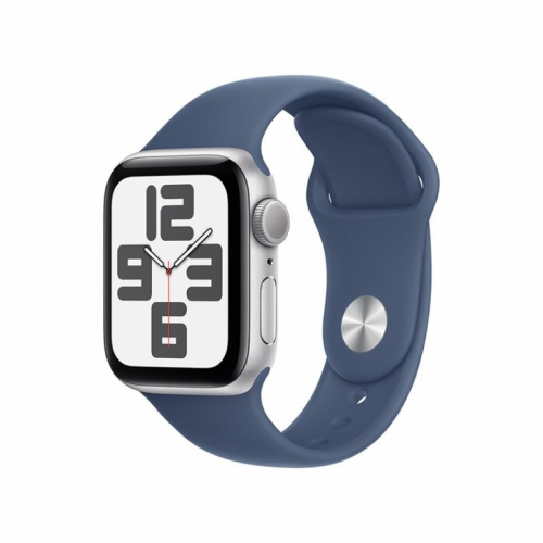 Apple Watch SE, 40 mm, GPS, sport band, S/M, hõbe alumiinium / sinine - Nutikell / MXEC3ET/A