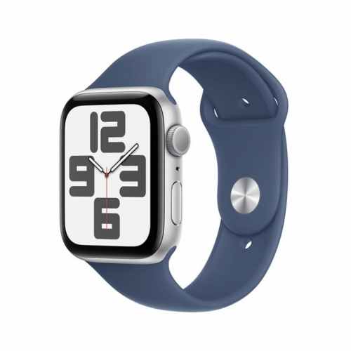 Apple Watch SE, 44 mm, GPS, sport band, M/L, hõbe alumiinium / sinine - Nutikell / MXER3ET/A