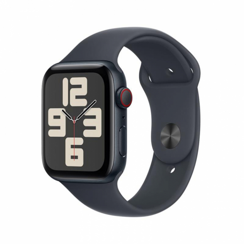 Apple Watch SE, 44 mm, GPS + Cellular, sport band, S/M, must alumiinium / must - Nutikell / MXGL3ET/A