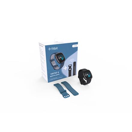 Versa 4 (EU Bundle) | Smart watch | NFC | GPS (satellite) | AMOLED | Touchscreen | Activity monitoring 24/7 | Waterproof | Bluetooth | Wi-Fi | Black/Sapphire