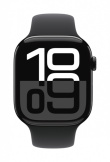 Apple Watch Series 10 GPS + Cellular 46 mm Jet Black Aluminium Case with Black Sport Band - S/M