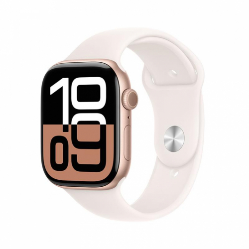 Apple Watch Series 10 GPS, 46 mm, sport band, M/L, roosa alumiinium / roosa - Nutikell / MWWU3ET/A