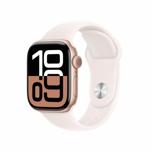 Apple Watch Series 10 GPS + Cellular, 42 mm, sport band, S/M, roosa alumiinium / roosa - Nutikell / MWX93ET/A