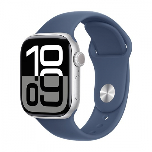 Watch Apple Watch Series 10 GPS 42mm Silver Aluminium Case with Sport Band M/L - Denim