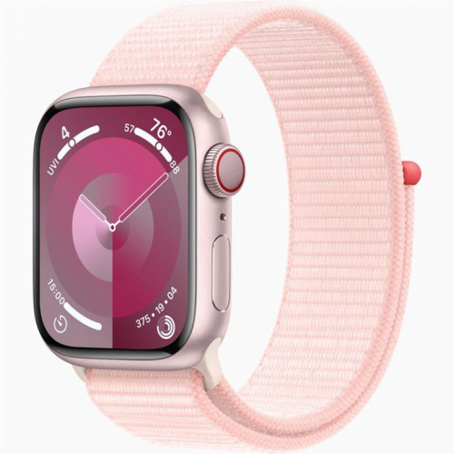 Apple Watch Series 9 GPS + Cellular, 41 mm, Sport Loop, roosa - Nutikell / MRJ13ET/A