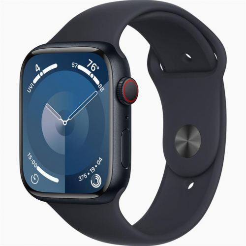 Apple Watch Series 9 GPS + Cellular, 45 mm, Sport Band, M/L, must - Nutikell / MRMD3ET/A