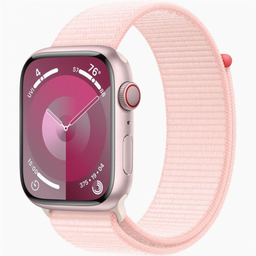 Apple Watch Series 9 GPS + Cellular, 45 mm, Sport Loop, roosa - Nutikell / MRMM3ET/A