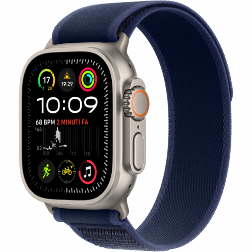 APPLE Watch Ultra 2 GPS + Cellular 49mm Natural Titanium Case with Blue Trail Loop - S/M