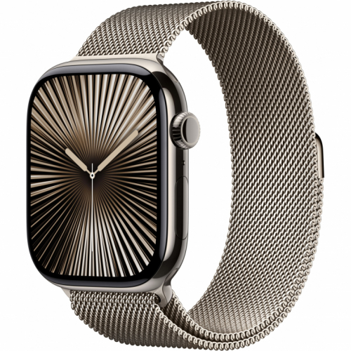 APPLE Watch Series 10 GPS + Cellular 46mm Natural Titanium Case with Natural Milanese Loop - S/M