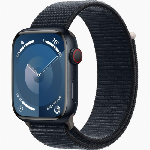 Apple Watch Series 9 GPS + Cellular, 45 mm, Sport Loop, must - Nutikell / MRMF3ET/A