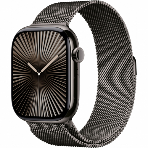 APPLE Watch Series 10 GPS + Cellular 46mm Slate Titanium Case with Slate Milanese Loop - M/L