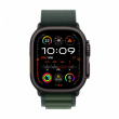 Apple Watch Ultra 2 GPS + Cellular 49 mm Black Titanium Case with Dark Green Alpine Loop - Small