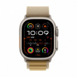 Apple Watch Ultra 2 GPS + Cellular 49 mm Natural Titanium Case with Tan Alpine Loop - Medium