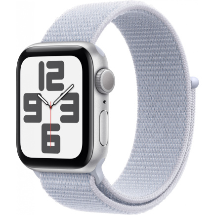 APPLE Watch SE GPS 40mm Silver Aluminium Case with Blue Cloud Sport Loop 290258