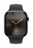 Apple Watch Series 10 GPS + Cellular 46 mm Slate Titanium Case with Black Sport Band - M/L