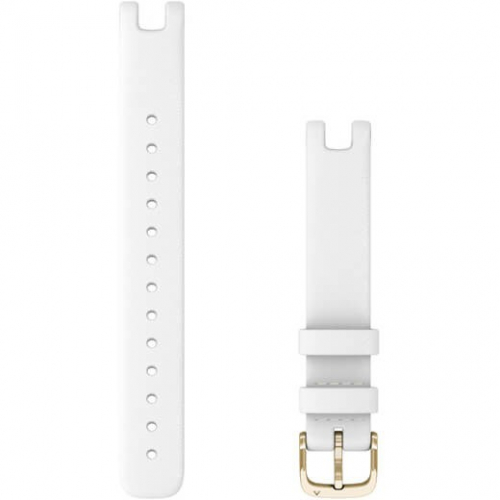 Garmin Wechselarmband Lily 14mm ital. Leder Weiss/Hellgold