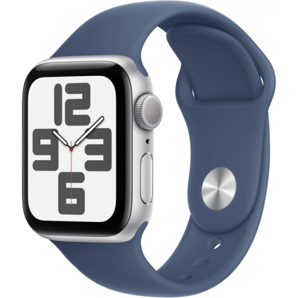 APPLE Watch SE GPS 40mm Silver Aluminium Case with Denim Sport Band - M/L 290257