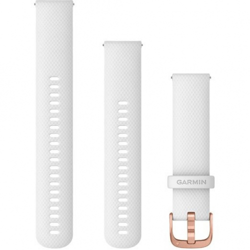 Garmin Ersatzarmband 20mm Silikon Wei/Gold Schnalle