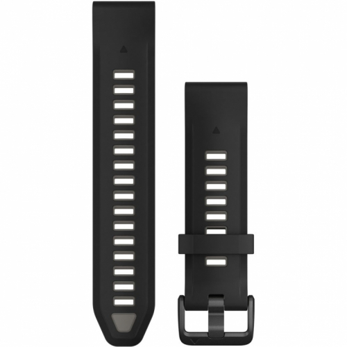 Garmin Ersatzarmband QuickFit 20mm Silikon Schwarz/Kieselgrau