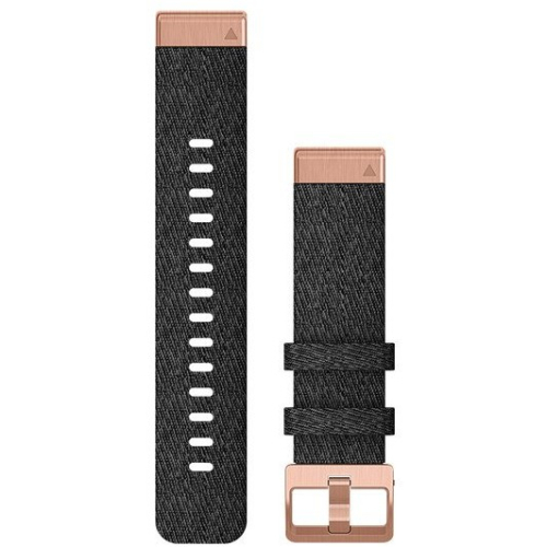 Garmin Ersatzarmband QuickFit 20mm Nylon Schwarz/Rosegold
